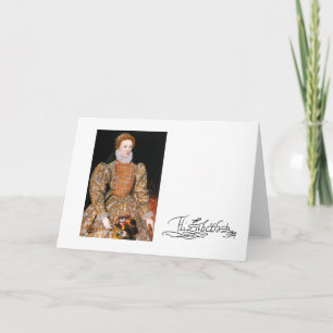 Carte Portrait complet de la reine Elizabeth I d'Anglete
