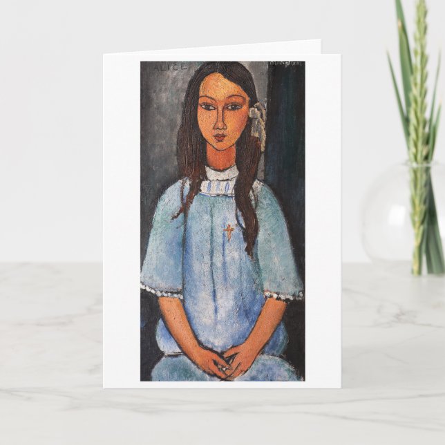 Carte Portrait d'Alice, Modigliani (Devant)