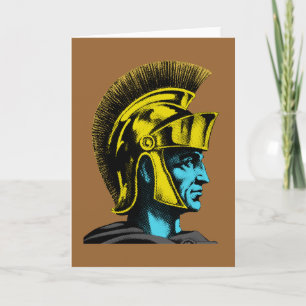 Carte Portrait d'art pop gladiateur romain
