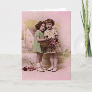 Carte Portrait de Deux Jeunes Filles