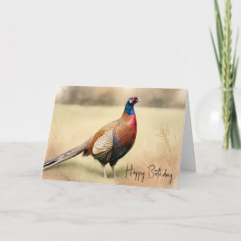 Carte Portrait de faisan pour Anniversaire