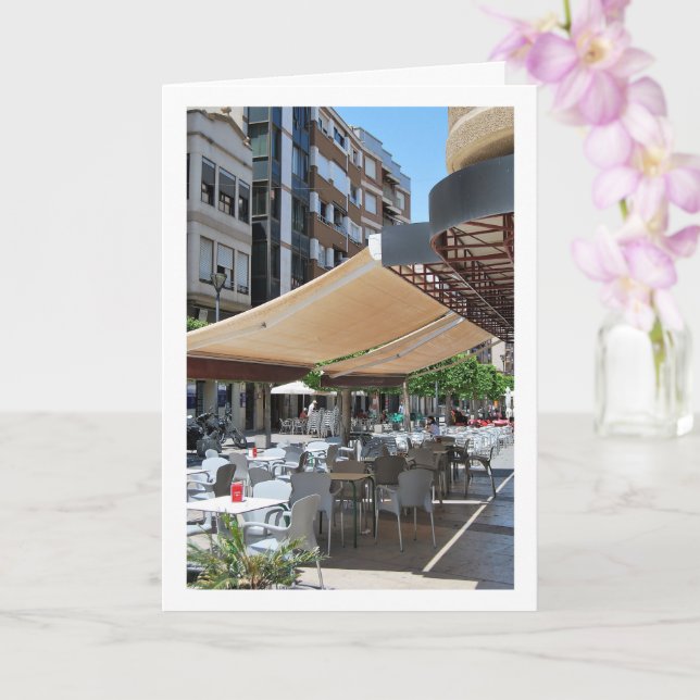 Carte Portrait de la Plaza Lliria, Valence, Espagne, Esp (Orchidée)