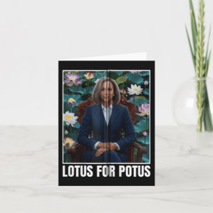 Carte Portrait de la présidente Kamala Harris Lotus pour