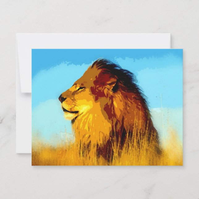 Carte Portrait de Lion (Devant)