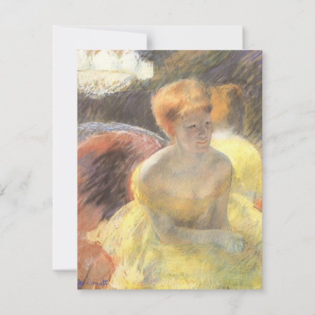 Carte Portrait de Lydia à l'Opéra par Mary Cassatt (Devant)