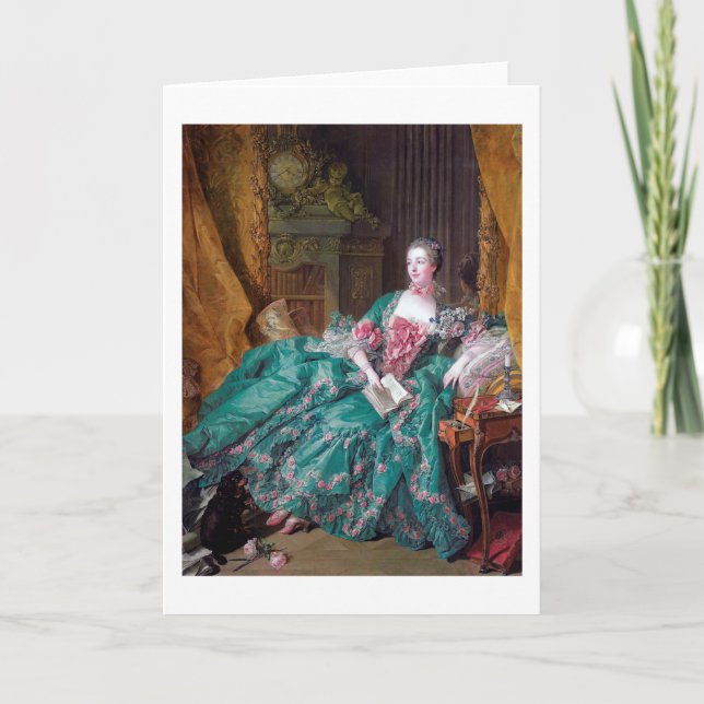 Carte Portrait de Madame Pompadour, Boucher (Devant)