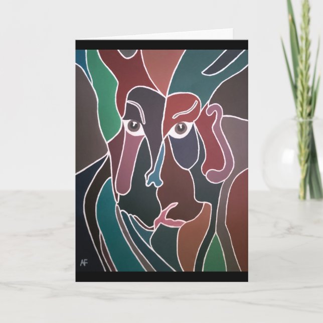 Carte Portrait de Man Peinture par Alfred Fox (Devant)