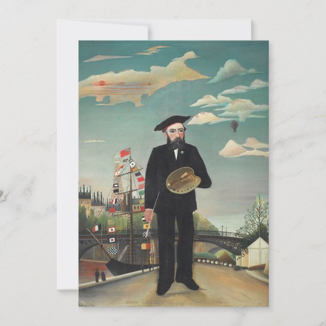 Carte Portrait de moi-même Paysage 1890, Henri Rousseau (Devant)