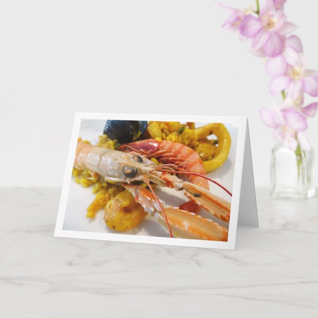 Carte Portrait de Paella de fruits de mer (Orchidée)