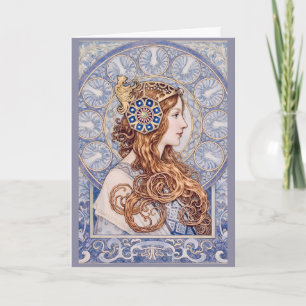 Carte Portrait de Reine Art Nouveau