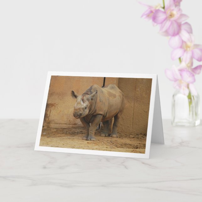 Carte Portrait de Rhinocéros (Orchidée)