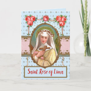 Carte Portrait de Saint-Rose revêtu de Rose (M 024a)
