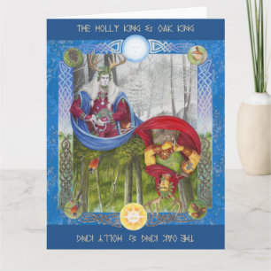 Carte Portrait double du roi de chêne et du roi Holly