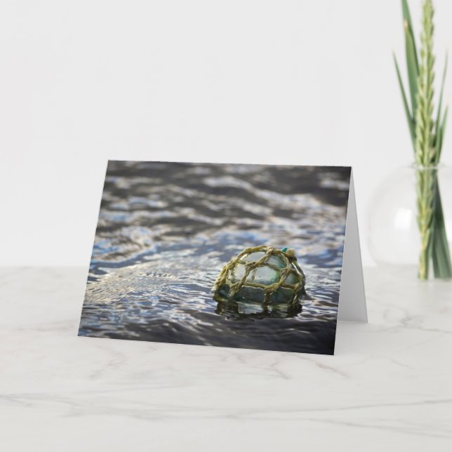 Carte Portrait du flotteur de pêche au verre (Devant)