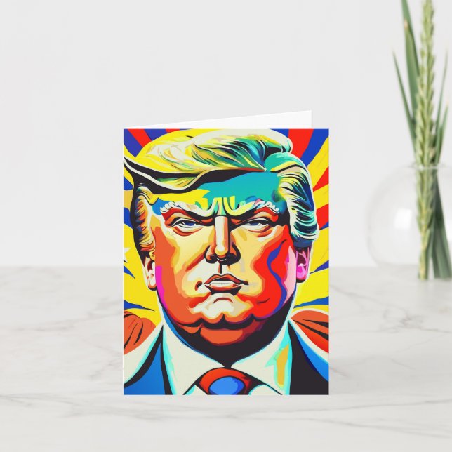 Carte Portrait du président patriotique héroïque Donald  (Devant)