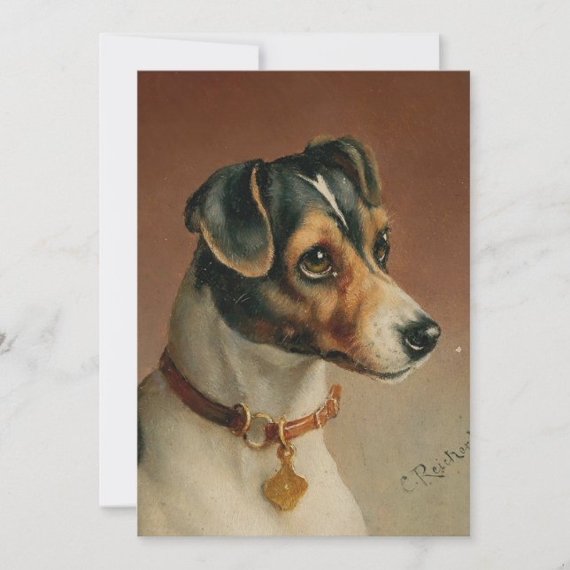 Carte Portrait d'un Jack Russel Terrier | Carl Reichert (Devant)