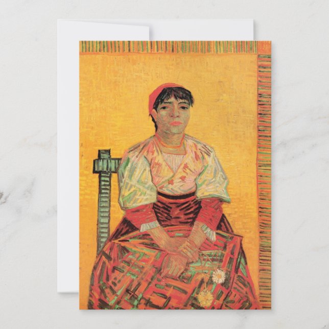 Carte Portrait d'une femme italienne par Vincent van Gog (Devant)