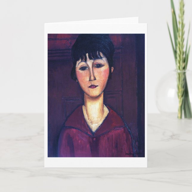 Carte Portrait d'une jeune femme, Modigliani (Devant)