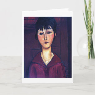 Carte Portrait d'une jeune femme, Modigliani