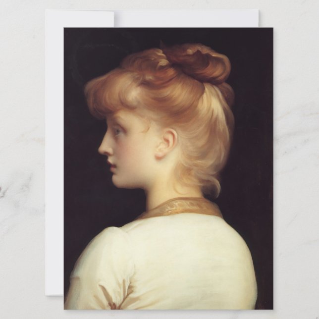 Carte Portrait féminin de Behind (par Frederic Leighton) (Devant)