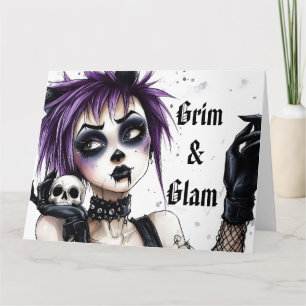 Carte Portrait gothique pour fille - Grim & Glam