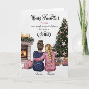 Carte Portrait personnalisé meilleur ami Noël