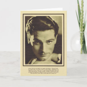 Carte Portrait vintage Laurence Olivier