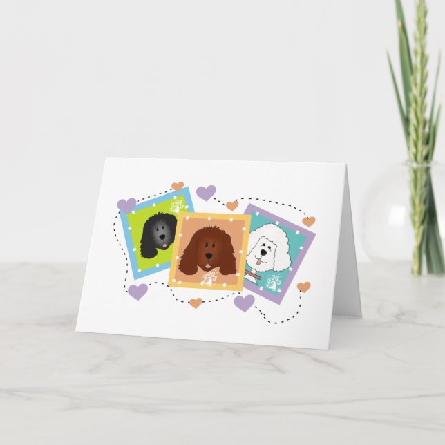 Carte Portraits de chiens T-shirts et cadeaux (Devant)