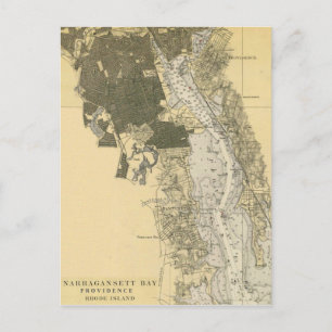 Carte portuaire de Narragansett Bay Providence 192