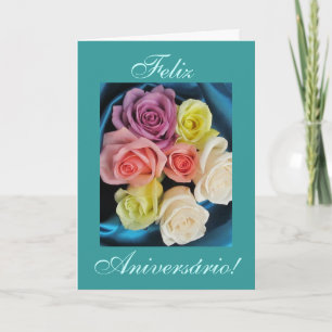 Carte Portugais : Anniversaire de parabens d'Aniversario