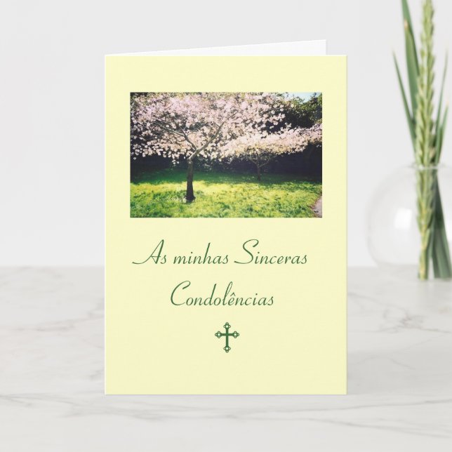 Carte Portugais : Condolencias/Pesames /Sympathy (Devant)