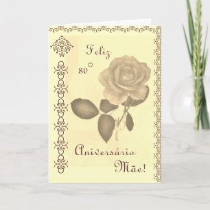 Carte Portugais : Mãe de Parabéns/anniversaire de la