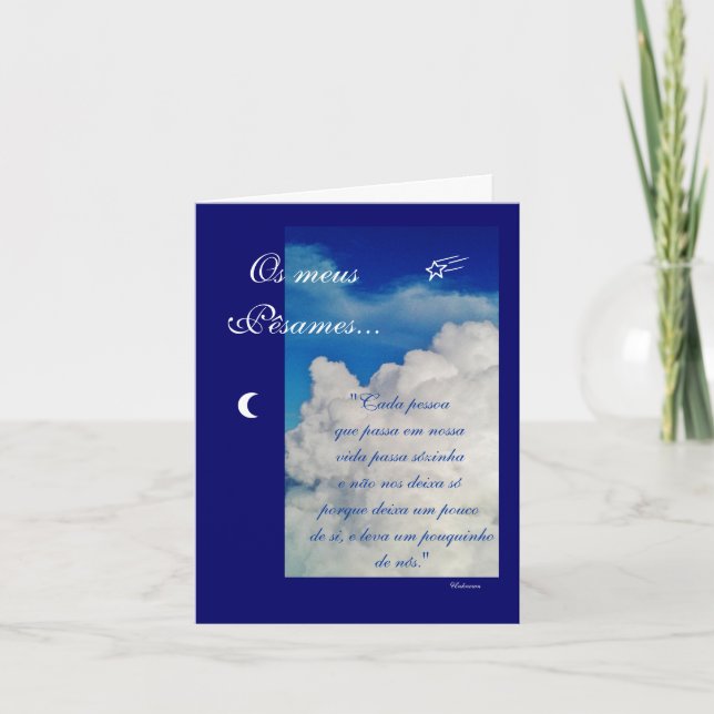 Carte Portugais : Poema : Condolencias (Devant)