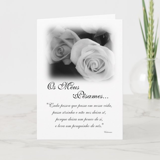 Carte Portugais : Poema de Condolencias (Devant)