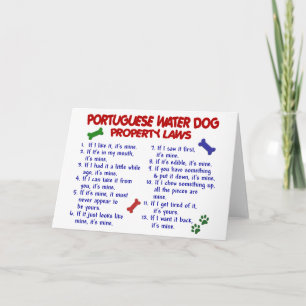 Carte PORTUGAIS WATER DOG, propriété Lois 2