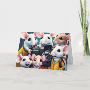 Carte Pose De Souris D'Anniversaire Avec Caméra