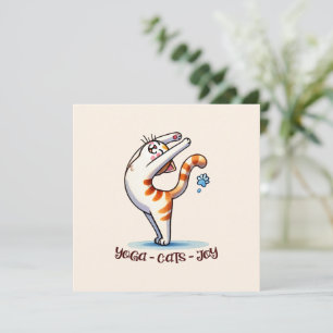 Carte Pose de Yoga de chat - Yoga - Chats - Joie