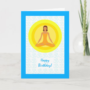 Carte Pose de Yoga, Prenez le temps de respirer, Anniver