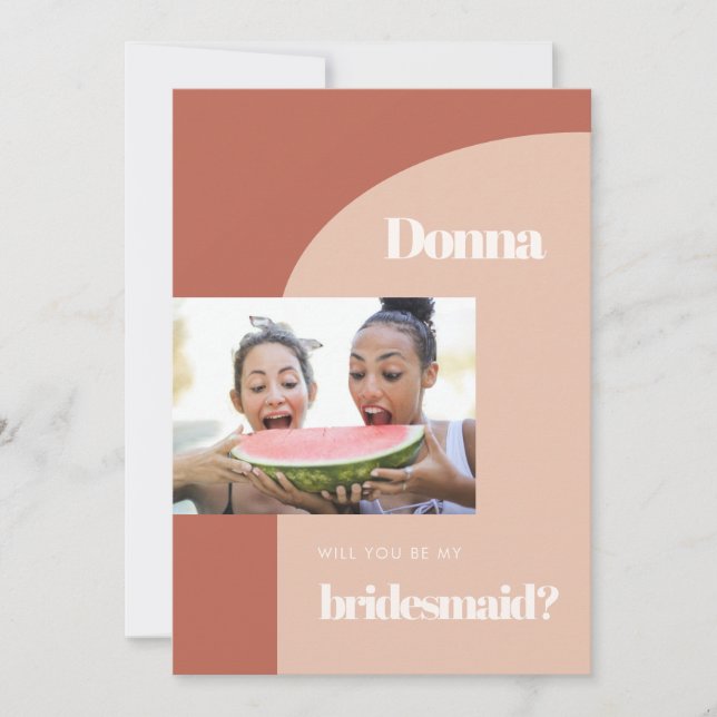 Carte Poser en terre cuite arche Bridesmaid proposition  (Devant)
