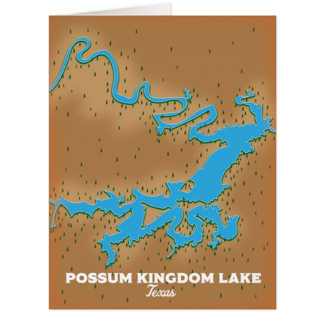 Carte Possum Kingdom Texas (Devant)