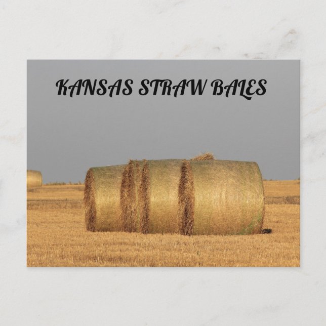 CARTE POST Kansas Straw Bales (Devant)