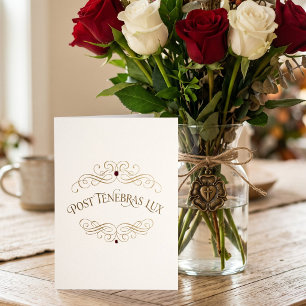 Carte Post Tenebras Lux, Vœux de la Fête de la Réf