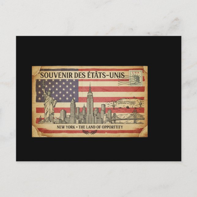 carte postal des Etats-Unis (Devant)