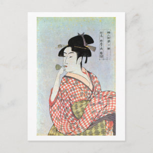 Carte Postale ガ, を 吹 en Verre の Femme Sifflante En Verre, Utamar