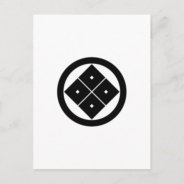 CARTE POSTALE 丸に隅立て四つ目 (Devant)