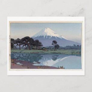Carte Postale 富 士 山 川, Mt.Fuji, Suzukawa, Yoshida, Woodcut