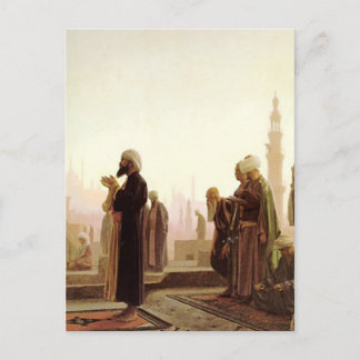 CARTE POSTALE 屋 根 の 上 で 人 祈 る 々