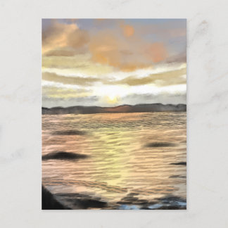 CARTE POSTALE 朝焼けの海