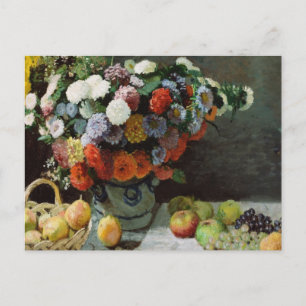 CARTE POSTALE 花 と 果 物 の 静 あ る 物