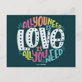 CARTE POSTALE 0032-ALL-YOU-NEED-IS-LOVE-01